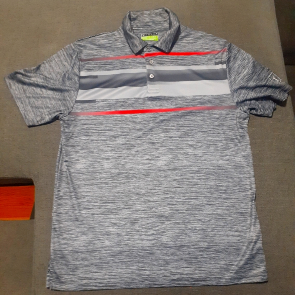 PGA Tour Pro Series Mens Large Shirt Golf Rugby Polo Athletic Fit Stretch L